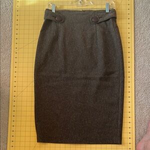 Grace Elements Brown Midi Pencil Skirt for Work